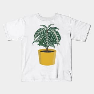 Zebra Plant with Mustard Pot Kids T-Shirt